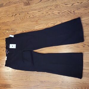 Gloria Vanderbilt womens size 14 BLACK TROUSER pants w/ flare leg NWT super cute